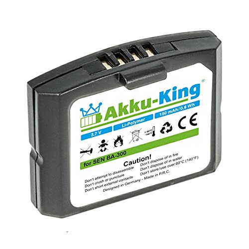 Akku-King Akku kompatibel mit Sennheiser BA 300, 500898, HC-BA300, NCI-PLS100H - Li-Polymer 150mAh - für Sennheiser RR 4200, Ri 410, Set 840 von Akku-King