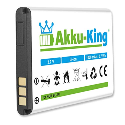 Akku-King Akku kompatibel mit Simvalley PX-3371-912, PX-3446-675 - Li-Ion 1000mAh - für Easy-5, Easy-5 Plus, XL-901 von Akku-King