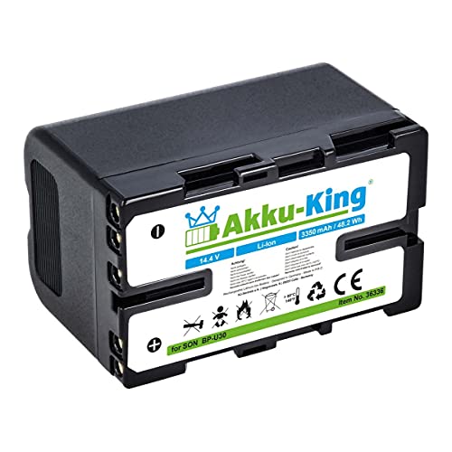 Akku-King Akku kompatibel mit Sony BP-U30 - Li-Ion 3350mAh - für Sony PMW-100, PMW-150, PMW-160, PMW-200 von Akku-King
