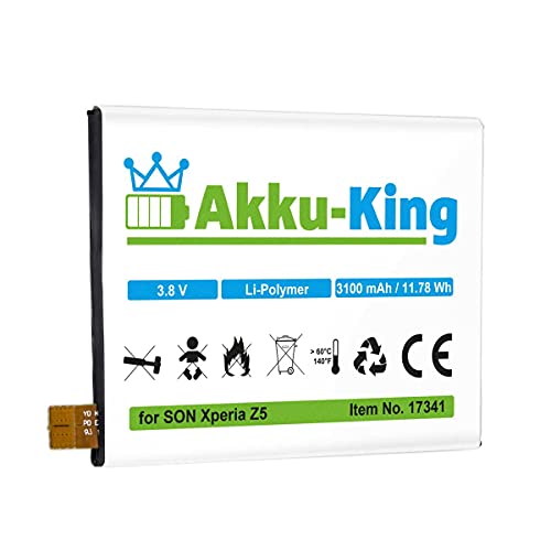 Akku-King Akku kompatibel mit Sony LIS1593ERPC - Li-Polymer 3100mAh - für Xperia Z5, Z5 Dual, E6653, E6683 von Akku-King