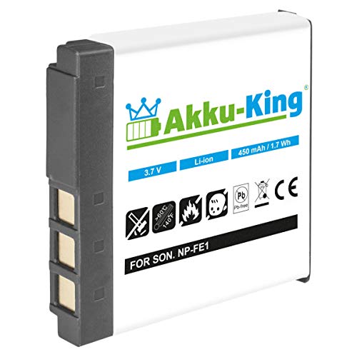 Akku-King Akku kompatibel mit Sony NP-FE1 Li-Ion 450 mAh - für Cyber-Shot DSC-T7, DSC-T7/B, DSC-T7/S von Akku-King