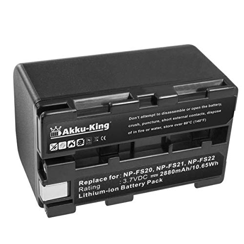 Akku-King Akku kompatibel mit Sony NP-FS20, NP-FS21, NP-FS22 - Li-Ion 2880mAh - für DCR-PC1, DCR-PC2, DCR-PC3, DCR-PC4, DCR-PC5, DCR-TRV1VE Akku-King Akku kompatibel mit Sony NP-FS20, NP-FS21, NP-FS22 - Li-Ion 2880mAh - für DCR-PC1, DCR-PC2, DCR-PC3, DCR-PC4, DCR-PC5, DCR-TRV1VE von Akku-King