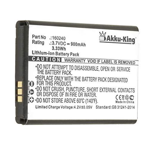 Akku-King Akku kompatibel mit SteelSeries 160240 - Li-Ion 900mAh - für SteelSeries H Wireless Gaming-Headset 61298RX, Siberia 800, 840 von Akku-King