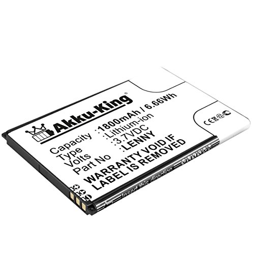 Akku-King Akku kompatibel mit Wiko Lenny - Li-Ion 1800mAh - für Lenny, B0386126 von Akku-King