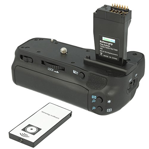 Akku-King Batteriegriff kompatibel mit Canon EOS 750D, 760D, IX8, T6S, T6I - ersetzt BG-E18 - inkl. IR-Fernbedienung Akku-King Batteriegriff kompatibel mit Canon EOS 750D, 760D, IX8, T6S, T6I - ersetzt BG-E18 - inkl. IR-Fernbedienung von Akku-King