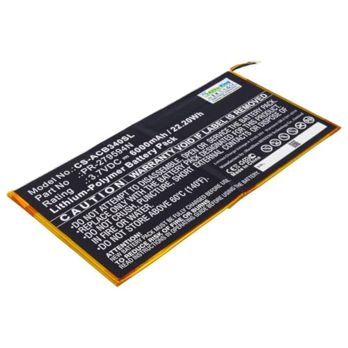Akku kompatibel mit Acer PR-279594N, PR-279594N(1ICP3/95/94-2) - Li-Polymer 6000mAh - für Iconia One 10 B3-A40 von Akku-King