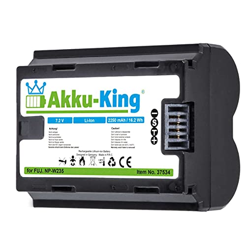 Akku kompatibel mit Fuji NP-W235 - Li-Ion 2250mAh - für X-T4 von Akku-King