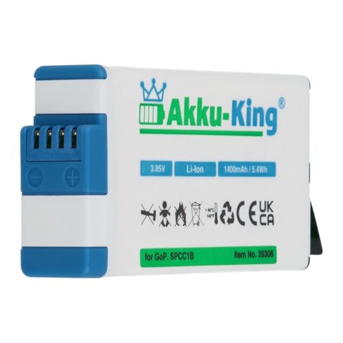 Akku kompatibel mit GoPro ACBAT-001, SPCC1B - Li-Ion 1400mAh - für GoPro Max, Max 360 - voll dekodiert Akku kompatibel mit GoPro ACBAT-001, SPCC1B - Li-Ion 1400mAh - für GoPro Max, Max 360 - voll dekodiert von Akku-King