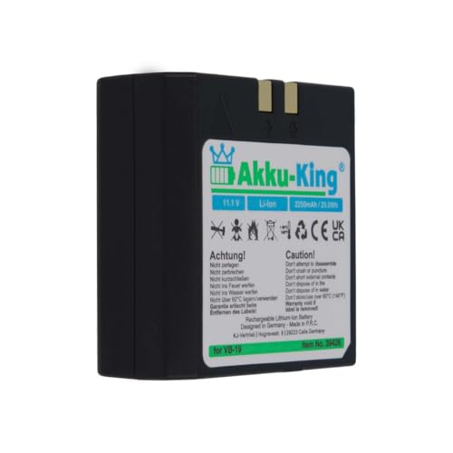 Akku kompatibel mit Godox VB18, VB19 - Li-Ion 2250mAh - für Ving 850 Flash, 860 Flash von Akku-King