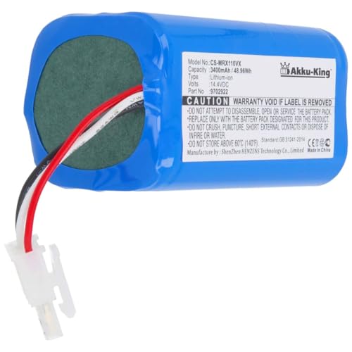Akku kompatibel mit Miele 9702922 - Li-Ion 3400mAh - für Scout RX1, RX1-SJQL0, RX2 60, RX3 60 Akku kompatibel mit Miele 9702922 - Li-Ion 3400mAh - für Scout RX1, RX1-SJQL0, RX2 60, RX3 60 von Akku-King