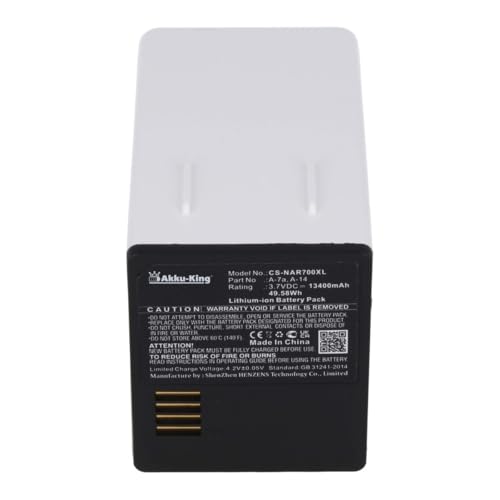 Akku kompatibel mit Netgear Arlo A-7a, A-14 - Li-Ion 13400mAh - für Go 2, Pro 3, Pro 4, Pro 4 XL, Pro 4 XL HDR, Ultra 2, FB1001, VMA5400, VMA5410 Akku kompatibel mit Netgear Arlo A-7a, A-14 - Li-Ion 13400mAh - für Go 2, Pro 3, Pro 4, Pro 4 XL, Pro 4 XL HDR, Ultra 2, FB1001, VMA5400, VMA5410 von Akku-King