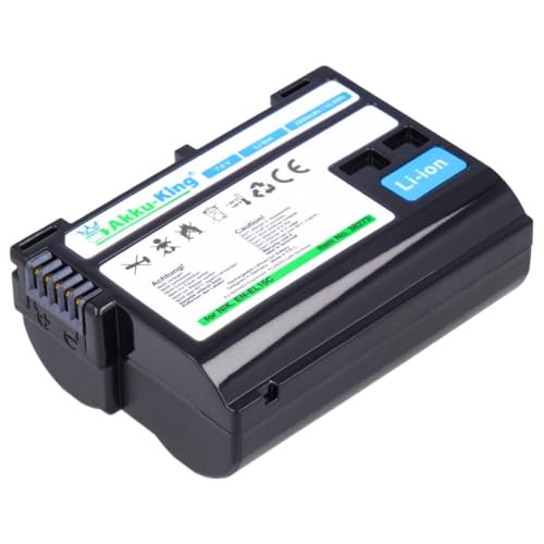 Akku kompatibel mit Nikon EN-EL15C, VFB12802 - Li-Ion 2250mAh - für Z5, Z6, Z7, D500, D610, D750, D800, D800E, D810, D810A, D850, D7000, D7100, D7200 Akku kompatibel mit Nikon EN-EL15C, VFB12802 - Li-Ion 2250mAh - für Z5, Z6, Z7, D500, D610, D750, D800, D800E, D810, D810A, D850, D7000, D7100, D7200 von Akku-King
