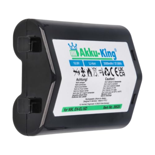 Akku kompatibel mit Nikon EN-EL18D - Li-Ion 3500mAh - für Z9, D6 Akku kompatibel mit Nikon EN-EL18D - Li-Ion 3500mAh - für Z9, D6 von Akku-King