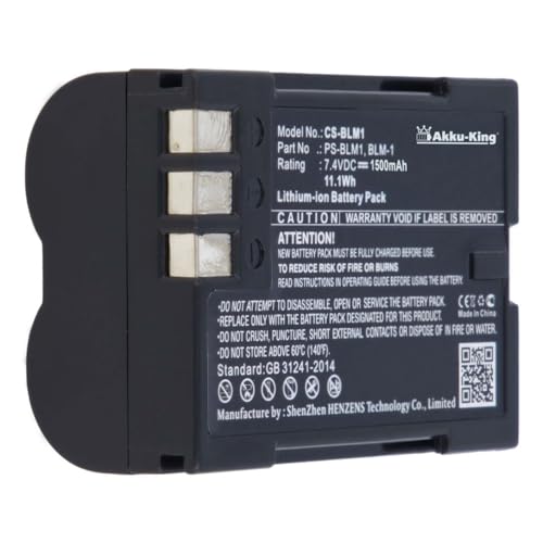 Akku kompatibel mit Olympus PS-BLM1, BLM-1 - Li-Ion 1500mAh - für Camedia C-5060, C-8080, E-1, E-3, E-520 Akku kompatibel mit Olympus PS-BLM1, BLM-1 - Li-Ion 1500mAh - für Camedia C-5060, C-8080, E-1, E-3, E-520 von Akku-King