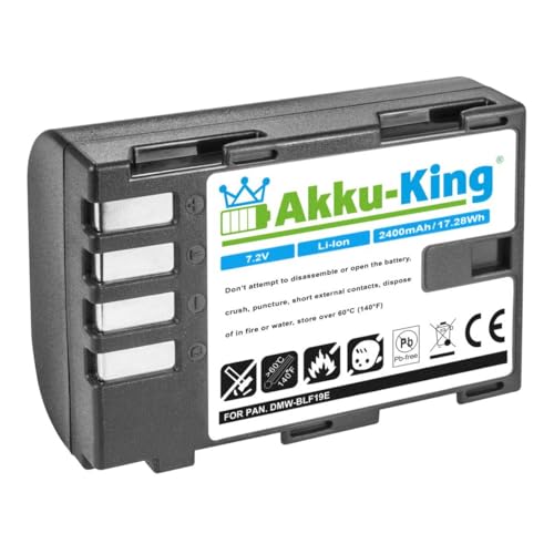 Akku kompatibel mit Panasonic DMW-BLF19 - Li-Ion 2400mAh - für Lumix DMC-GH3 DMC-GH3, DMC-GH4 DMC-GH4, DMC-GH4A, DMC-GH4H, DMC-GH4M, DMC-GH4R Akku kompatibel mit Panasonic DMW-BLF19 - Li-Ion 2400mAh - für Lumix DMC-GH3 DMC-GH3, DMC-GH4 DMC-GH4, DMC-GH4A, DMC-GH4H, DMC-GH4M, DMC-GH4R von Akku-King