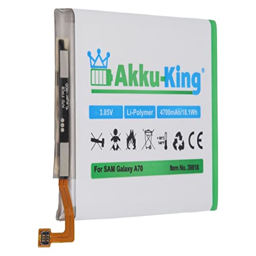Akku kompatibel mit Samsung EB-BA705ABU - Li-Polymer 4700mAh - für Galaxy A70, A70 2019, SM-A705, SM-A705F, SM-A705F/DS, SM-A705FN, SM-A705FN/DS von Akku-King