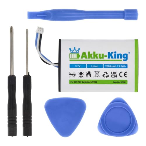 Akku kompatibel mit Sony LIP1708 - Li-Polymer 2600mAh - für Playstation 5 PS5 Controller, DualSense Wireless Controller - mit Öffnungswerkzeug Akku kompatibel mit Sony LIP1708 - Li-Polymer 2600mAh - für Playstation 5 PS5 Controller, DualSense Wireless Controller - mit Öffnungswerkzeug von Akku-King