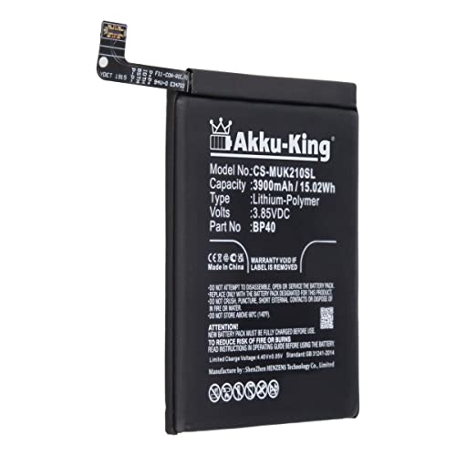 Akku kompatibel mit Xiaomi BP40 - Li-Polymer 3900mAh - für Mi 9T Pro, Redmi K20 Pro, M1903F11A, M1903F11C, M1903F11G, M1903F11T von Akku-King