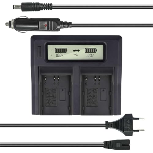 Dual Akku-Ladegerät kompatibel mit Minolta NP-400 - mit USB-Anschluss, LCD-Display und Kfz-Ladekabel - Schnellladegerät Dual Akku-Ladegerät kompatibel mit Minolta NP-400 - mit USB-Anschluss, LCD-Display und Kfz-Ladekabel - Schnellladegerät von Akku-King