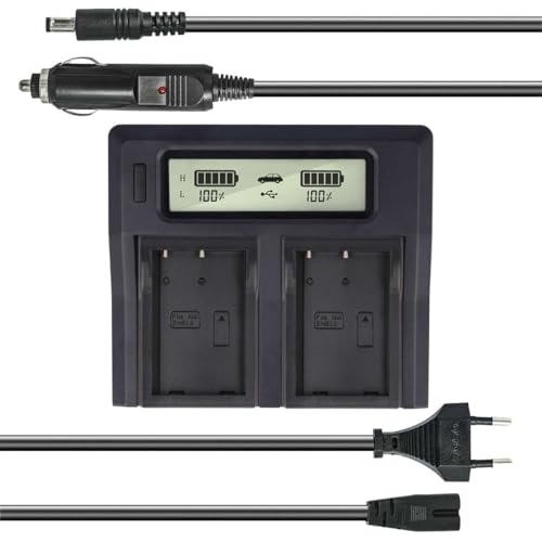 Dual Akku-Ladegerät kompatibel mit Nikon EN-EL9 - mit USB-Anschluss, LCD-Display und Kfz-Ladekabel - Schnellladegerät Dual Akku-Ladegerät kompatibel mit Nikon EN-EL9 - mit USB-Anschluss, LCD-Display und Kfz-Ladekabel - Schnellladegerät von Akku-King