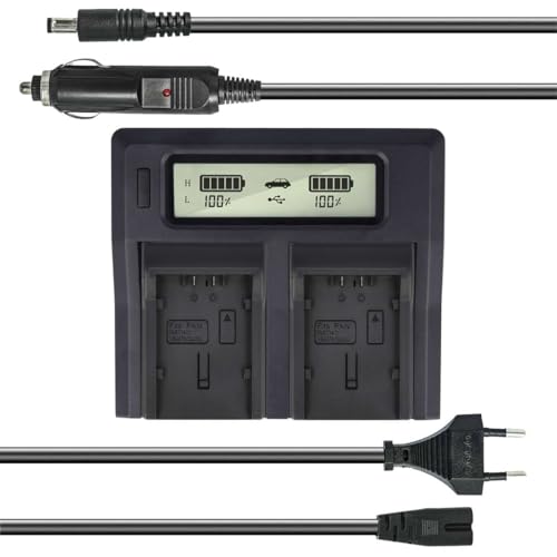Dual Akku-Ladegerät kompatibel mit Panasonic CGA-DU07, CGA-DU14, CGA-DU21 CGA-DU06 CGA-DU12 - mit USB-Anschluss, LCD-Display und Kfz-Ladekabel - Schnellladegerät Dual Akku-Ladegerät kompatibel mit Panasonic CGA-DU07, CGA-DU14, CGA-DU21 CGA-DU06 CGA-DU12 - mit USB-Anschluss, LCD-Display und Kfz-Ladekabel - Schnellladegerät von Akku-King