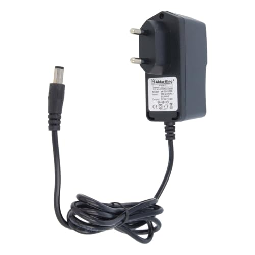 Netzteil 5V 2A 10W | 5,5 x 2,1 mm Stecker | Außen Minus -(+ Innen Plus | Universal Ladegerät kompatibel mit Drucker, Konsolen, USB-Hubs, Router, Festplatten von Akku-King