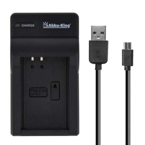 USB-Akku-Ladegerät kompatibel mit Canon LP-E12 von Akku-King