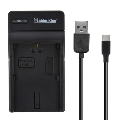 USB-Akku-Ladegerät kompatibel mit Canon LP-E6, LP-E6N, LP-E6NH, LP-6P von Akku-King