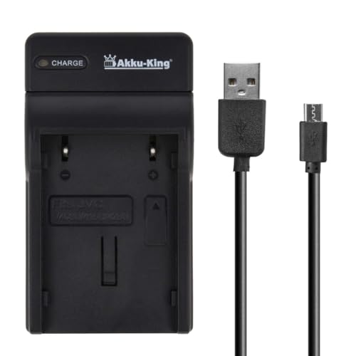 USB-Akku-Ladegerät kompatibel mit JVC BN-V408U, BN-V416U, BN-V428U von Akku-King