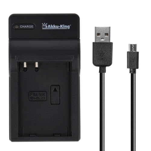 USB-Akku-Ladegerät kompatibel mit Nikon EN-EL23 USB-Akku-Ladegerät kompatibel mit Nikon EN-EL23 von Akku-King