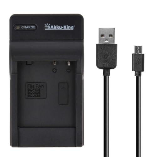 USB-Akku-Ladegerät kompatibel mit Panasonic DMW-BCF10E, DMW-BCG10, DMW-BCJ13E von Akku-King