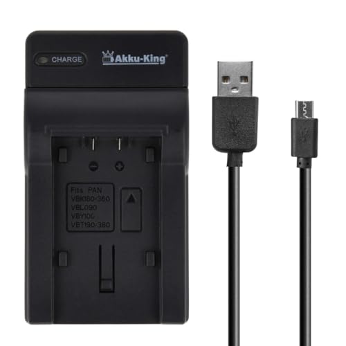 USB-Akku-Ladegerät kompatibel mit Panasonic VW-VBT190, VW-VBT380, VW-VBT390 USB-Akku-Ladegerät kompatibel mit Panasonic VW-VBT190, VW-VBT380, VW-VBT390 von Akku-King