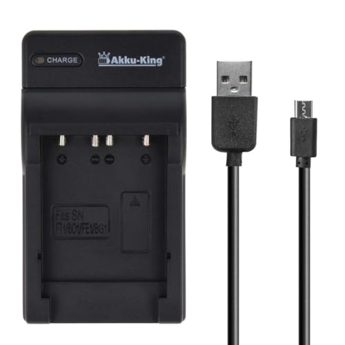 USB-Akku-Ladegerät kompatibel mit Sony NP-BD, NP-BG1, NP-FD1, NP-FE1, NP-FG1, NP-FR1, NP-FT1 von Akku-King
