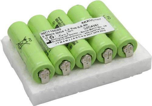 Akku Med Medizintechnik-Akku ersetzt Original-Akku (Original) 1.2-600 Fresenius 1.2V 600 mAh von Akku Med