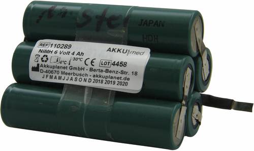 Akku Med Medizintechnik-Akku ersetzt Original-Akku (Original) 400-650 Stryker 6V 4000 mAh von Akku Med