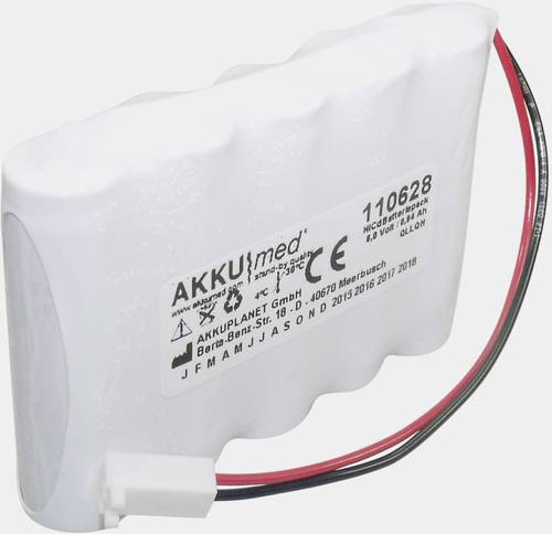 Akku Med Medizintechnik-Akku ersetzt Original-Akku (Original) 551482 Bio Brite 6V 940 mAh von Akku Med