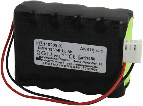 Akku Med Medizintechnik-Akku ersetzt Original-Akku (Original) 601259 Codan 12V 1800 mAh von Akku Med