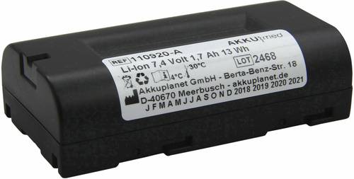 Akku Med Medizintechnik-Akku ersetzt Original-Akku (Original) 72420 Welch Allyn 7.4V 1700 mAh von Akku Med