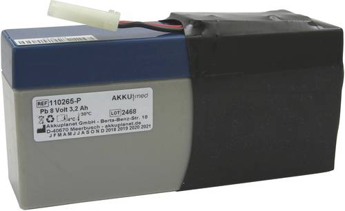 Akku Med Medizintechnik-Akku ersetzt Original-Akku (Original) B10813 Protocol Propaq 8V 3200 mAh von Akku Med