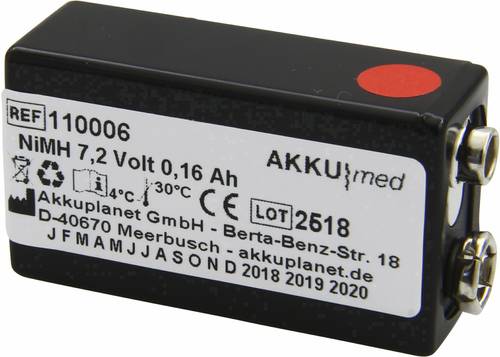 Akku Med Medizintechnik-Akku ersetzt Original-Akku (Original) C100-7.2 Shields 7.2V 150 mAh von Akku Med