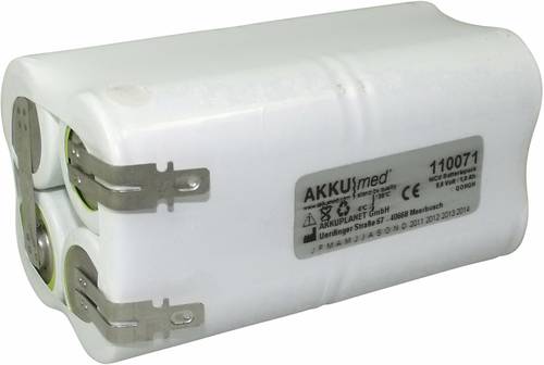 Akku Med Medizintechnik-Akku ersetzt Original-Akku (Original) CV-batt Schiller 9.6V 2000 mAh von Akku Med