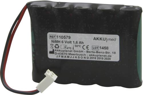 Akku Med Medizintechnik-Akku ersetzt Original-Akku (Original) Criterion 6V Caradyne 6V 1600 mAh von Akku Med