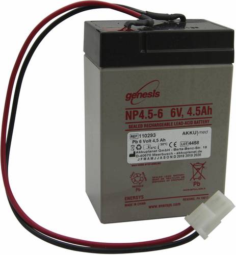 Akku Med Medizintechnik-Akku ersetzt Original-Akku (Original) Flexiflo-Patrol-4500 Abbott 6V 4500 mA von Akku Med