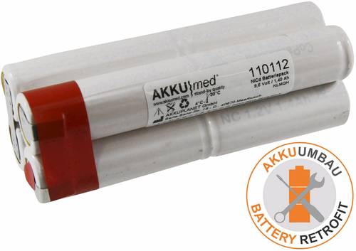 Akku Med Medizintechnik-Akku ersetzt Original-Akku (Original) GA626-1400 Aesculap 9.6V 1400 mAh von Akku Med