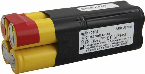 Akku Med Medizintechnik-Akku ersetzt Original-Akku (Original) GP109-1400 Aesculap 9.6V 1400 mAh von Akku Med