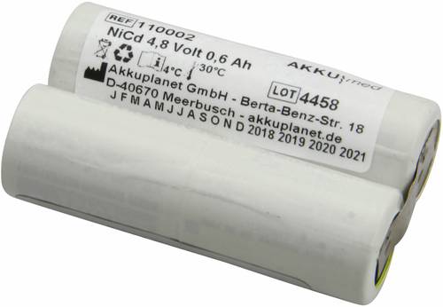 Akku Med Medizintechnik-Akku ersetzt Original-Akku (Original) KR-600AE Customed 4.8V 600 mAh von Akku Med