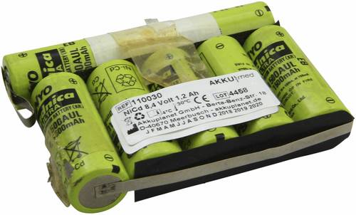 Akku Med Medizintechnik-Akku ersetzt Original-Akku (Original) PM200-8.4-1200 Hellige 8.4V 1200 mAh von Akku Med