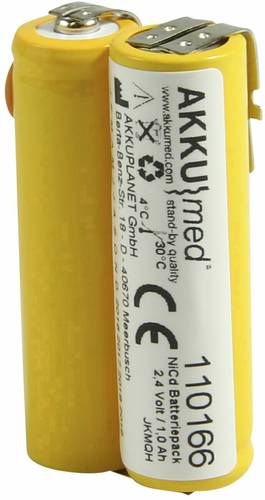 Akku Med Medizintechnik-Akku ersetzt Original-Akku (Original) Pipettier-batt Brand 2.4V 1000 mAh von Akku Med