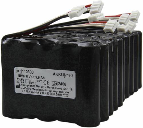 Akku Med Medizintechnik-Akku ersetzt Original-Akku (Original) RC1800AA05AA Fresenius 6V 1900 mAh von Akku Med