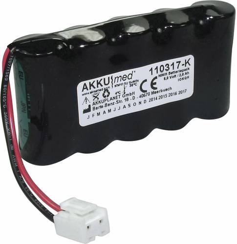 Akku Med Medizintechnik-Akku ersetzt Original-Akku (Original) S20-2760 Söhnle 6V 2000 mAh von Akku Med